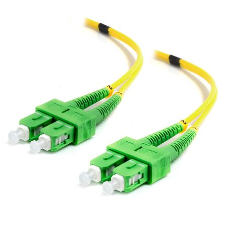 Single Mode Duplex LSZH Fibre Cable | 20m Length | 9/125 Microns | SCA to SCA Connector | by SERVEREDGE