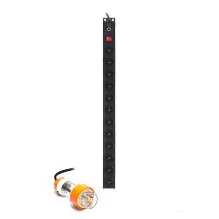 12 Port Vertical PDU | 0RU Mount | 3 Pin AUS G Outlets | 20A Rating | by SERVEREDGE