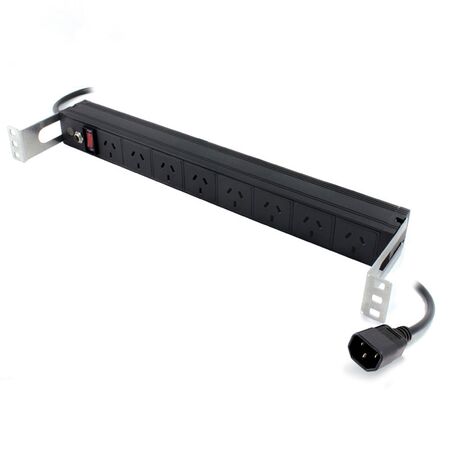 8 Port PDU Power Distribution Unit | 3 Pin AUS GPO Outputs | 10A Current Rating | 2m Cable Length | by SERVEREDGE
