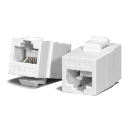 Universal Cat6A UTP RJ45 Modular Keystone Coupler | 180° Inline | UL 1863 Safety Listed | Fire Retardant Plastic | by SERVEREDGE