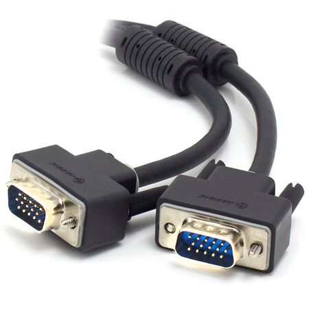 25m VGA/SVGA Premium Shielded Monitor Cable | Male to Male | Up to 1920 x 1200 Resolution | Ferrite Core | by SERVEREDGE