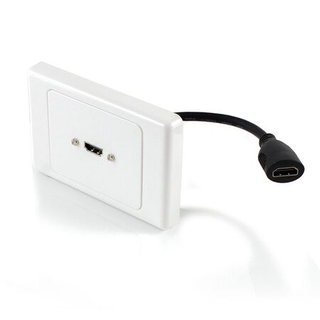HDMI Horizontal Wall Plate | Clipsal 2000 Compatibility | White Finish | by SERVEREDGE