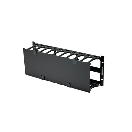4RU Horizontal Cable Management | T Finger Design | Durable Metal Construction | Powder Coated Finish | by SERVEREDGE