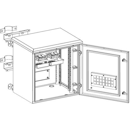 Serveredge 15RU IP56 Rated Server Rack Cabinet | 600mm Wide | 450mm Deep | Robust Construction | by SERVEREDGE
