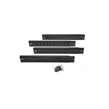 OFeX Series Connect Rails | Adjustable Depth 450mm to 600mm | Compatible with 2POST & 4POST Racks | Powder Coated Finish | by SERVEREDGE