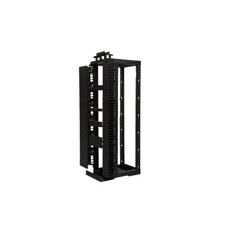 45RU 2 Post Metal Open Frame Rack | Durable Powder Coated Finish | Optimal Airflow Design | by SERVEREDGE