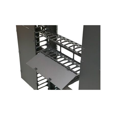 4RU Horizontal Cable Management | T Finger Design | Durable Metal Construction | Powder Coated Finish | by SERVEREDGE