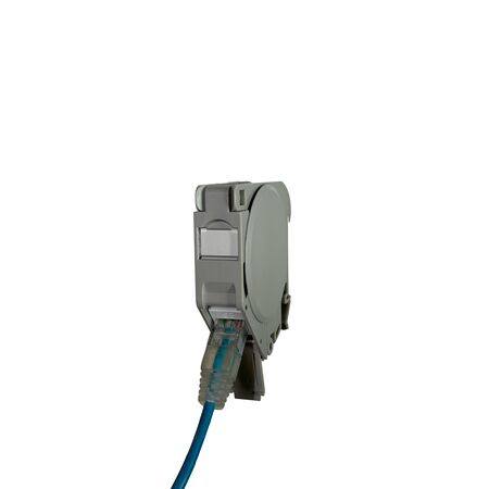 DIN Mount Single Keystone Jack Module | DIN Rail Compatible | Robust Construction | Black | by SERVEREDGE