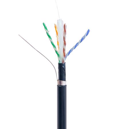 CAT6A Outdoor Network Cable | 305m Length | Shielded Gel Filled | Double Jacket | Black | by SERVEREDGE