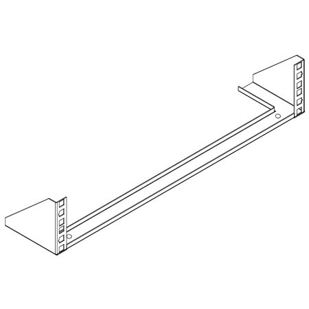 19 Inch Vertical Mount Wall Bracket | 2RU Height | Steel Construction | Powder Coated Finish | by SERVEREDGE