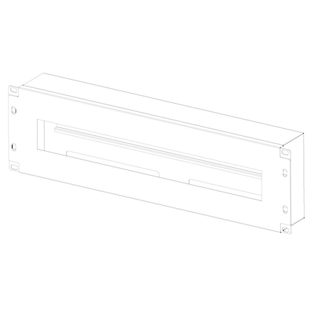3RU Rack Mount DIN Rail Enclosure | Steel Construction | Easy DIN Rail Installation | by SERVEREDGE