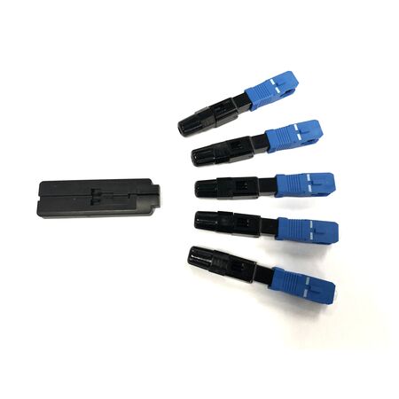 SC Quick Connect Multi Mode OM3/OM4 Fibre Connector | Factory Polished Ferrules | Unique Cord Retention System | @Pack of 10 | by SERVEREDGE
