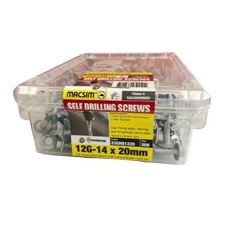 Self Drilling Screws | 12G Gauge | Corrosion Resistant Steel | Sharp Drill Point | @Box of 500 | by Fire Factory Australia