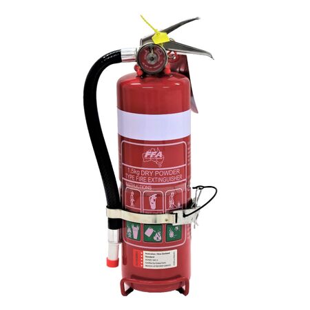 1.5 kg ABE Dry Chemical Powder Extinguisher | Hose Included | Multi-Class Fire Protection | by Fire Factory Australia