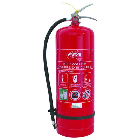 9.0 Litre Air Water Fire Extinguisher | Stainless Steel | Class A Fire Safety | Environmentally Friendly | by Fire Factory Australia