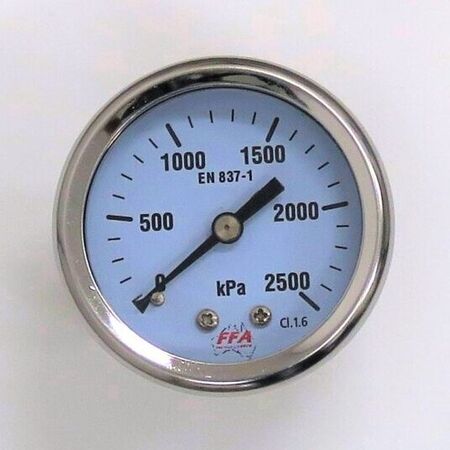 Hydrant Pressure Gauge | Dry Type 55mm | Up to 1000kPa | 1/4 inch PT Thread | by Fire Factory Australia
