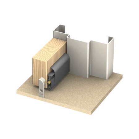 Surface Mounted Automatic Drop Seal SLIM Curved | Adjustable Length 820mm to 920mm | Clear Anodised Finish | by Fire Factory Australia