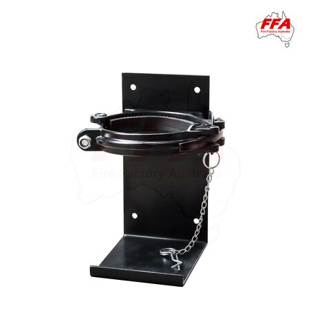 Heavy Duty Vehicle Bracket for 4.5Kg Extinguisher | Black Galvanized | Cannon Style Design | by Fire Factory Australia