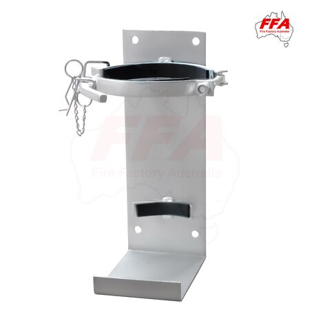 Heavy Duty Vehicle Bracket for 9.0kg Extinguisher | Durable Metal | Corrosion-Resistant Silver Finish | by Fire Factory Australia