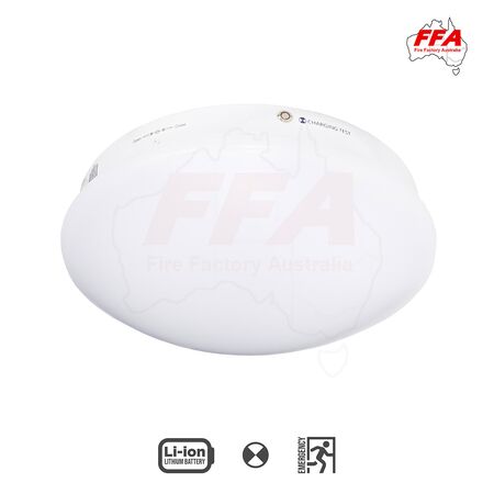 25W LED Oyster Emergency Light | Bright Illumination | Ceiling or Wall Mount | Durable Design | by Fire Factory Australia