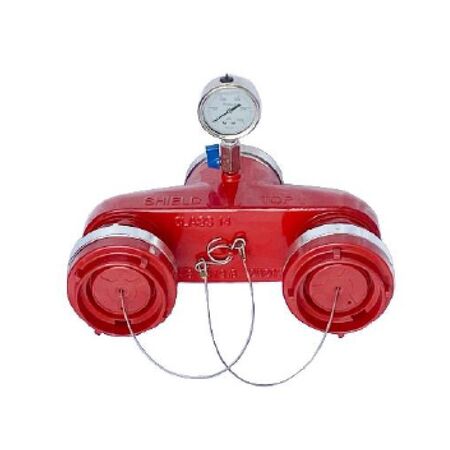 Fire Booster Valve 4" Grooved Rear Outlet | SS304 with Oil-Filled Gauge | Drain & Non-Return Valves | by Fire Factory Australia