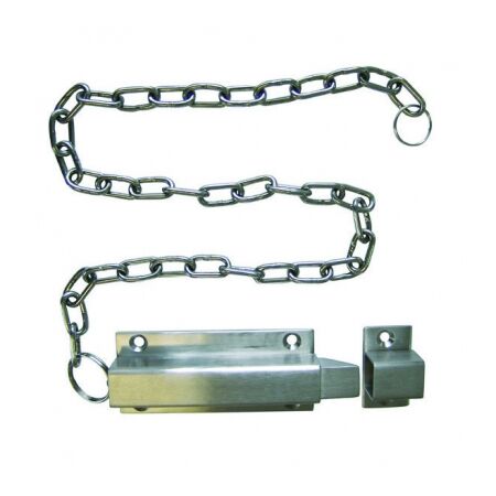 Fire Rated Top Latches | Stainless Steel Chain Bolt with Keeper | Corrosion Resistant | Fire Door Security | by Fire Factory Australia