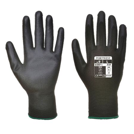 PU Palm Glove Black | Enhanced Grip | Durable Polyurethane | M-XL Size | by Fire Factory Australia