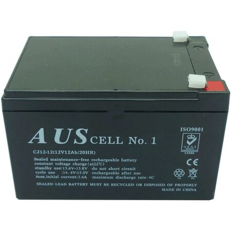 12V 12AH Rechargeable Battery | 20 Hours Power | Sealed Lead Acid | by Fire Factory Australia