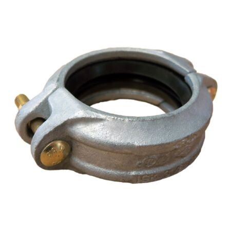 Grooved Rigid Coupling | Angle Pad Type | Galvanised Finish | 80mm Pipe Size | by Fire Factory Australia