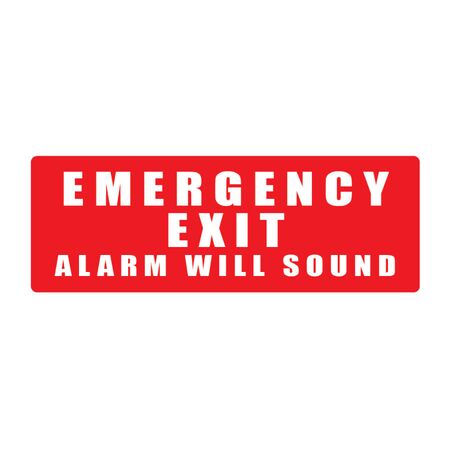 Emergency Exit Sign with Alarm | Red Color | 320mm x 120mm | by Fire Factory Australia