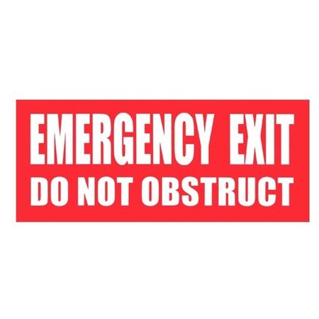 Emergency Exit Sign - Do Not Obstruct (RED) | High Visibility | Durable Material | Wall Mountable | by Fire Factory Australia