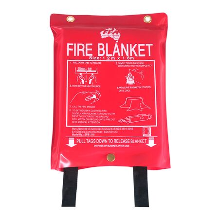 Fire Blanket 1200mm x 1800mm | Fire Retardant Fiberglass | Easy Deployment | Durable & Heat Resistant | by Fire Factory Australia