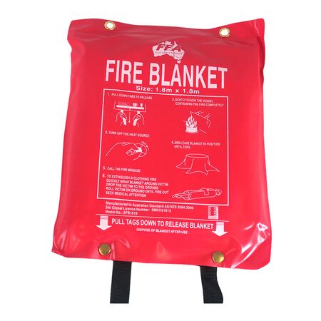 Fire Blanket 1800mm x 1800mm | Fire-Resistant Fabric | Easy Deployment | by Fire Factory Australia