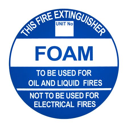 Foam Extinguisher Identification Sign | Durable Metal Construction | Clear Visibility | @Each by Fire Factory Australia