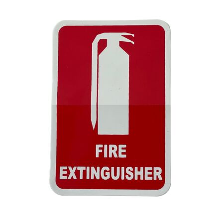 Fire Extinguisher Location Sign | Self-Adhesive & UV Rated | Compact Size | by Fire Factory Australia