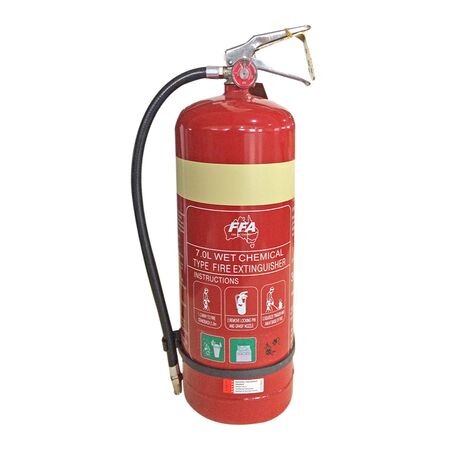 7.0 Litres Wet Chemical Fire Extinguisher | Stainless Steel | Class F Fire Safety | Easy Operation | by Fire Factory Australia