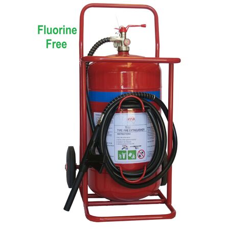 75L Foam 6% FFF Fluorine Free Mobile Extinguisher | Non-Toxic & Biodegradable | Class B Fire Safety | by Fire Factory Australia