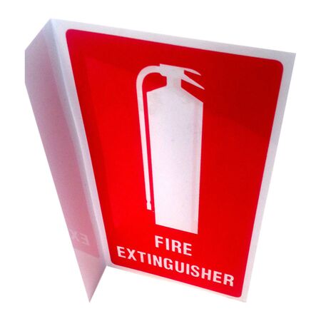 Fire Extinguisher Angled Location Sign | Enhanced Visibility | Durable Material | Complies with Safety Standards | by Fire Factory Australia