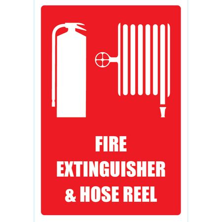 Fire Extinguisher & Hose Reel Angle Sign | Durable Weather-Resistant Plastic | High Contrast Visibility | by Fire Factory Australia