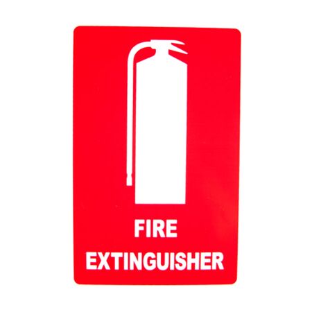 Fire Extinguisher Location Sign | Large 300mm x 450mm | Durable Weather-Resistant Plastic | High Visibility Red & White | by Fire Factory Australia
