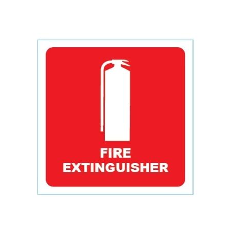 Fire Extinguisher Location Sign | Self-Adhesive | Durable Vinyl | 100mm x 100mm | by Fire Factory Australia