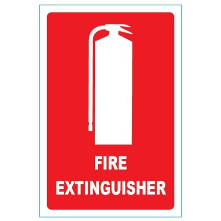 Fire Extinguisher Small Location Sign | Self-Adhesive | Durable Vinyl | Compact Size | by Fire Factory Australia