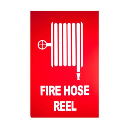 Fire Hose Reel Sign (Large) | 300mm x 450mm | Durable Weather-Resistant Material | High Visibility Red & White | by Fire Factory Australia