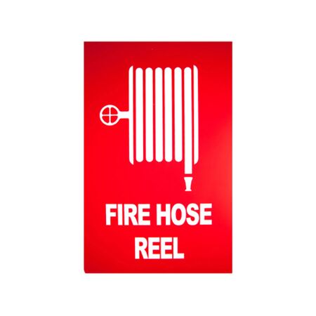 Fire Hose Reel Sign | Durable Weather-Resistant Plastic | Clear Identification | Medium Size | by Fire Factory Australia