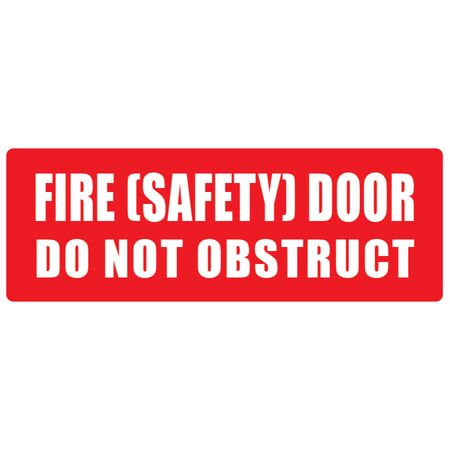 Fire Safety Door Do Not Obstruct Sign | High Visibility Red | Durable Material | Wall or Door Mounting | by Fire Factory Australia