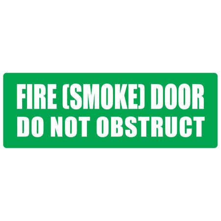 Fire Door Do Not Obstruct Sign | Green Background | Durable Material | Wall or Door Mounting | by Fire Factory Australia