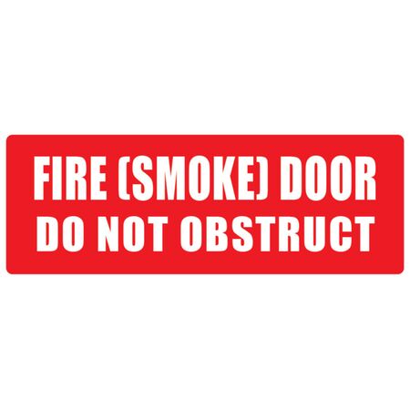 Fire Door Do Not Obstruct Sign | High Visibility Red | Durable Plastic | 320mm x 120mm | by Fire Factory Australia