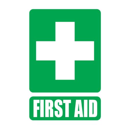 First Aid Sign for Vehicle | Self-Adhesive | Weather-Resistant Vinyl | Clear First Aid Symbol | @100mm x 150mm | by Fire Factory Australia