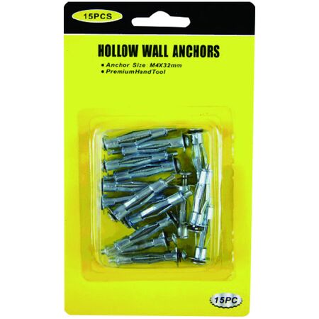 Hollow Wall Anchors | 15 PCS Pack | Reliable Fixing for Drywall | by Fire Factory Australia
