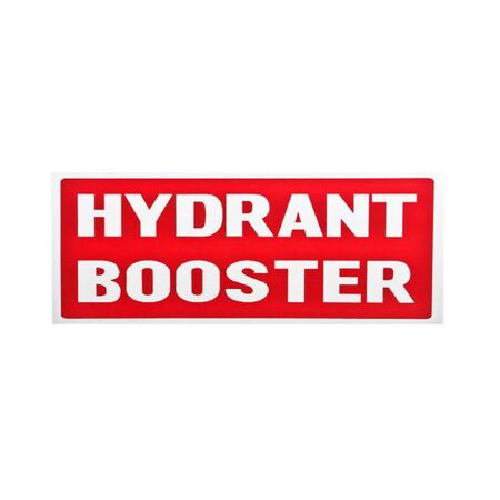 Hydrant Booster Sign (Small) | Durable Weather-Resistant Material | High Visibility Red & White | by Fire Factory Australia